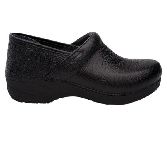 Dansko Pro XP Black Floral Tooled Nursing Clogs - Picture 3 of 17